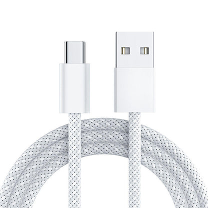 Link USB-A to USB-C braided cable in white by Voydesk